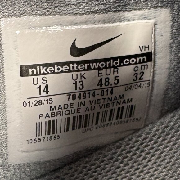 Nike FS Run Lite Run 2 Orange Gray Mens US Size 14 704914-014 Running Shoes - Picture 9 of 9